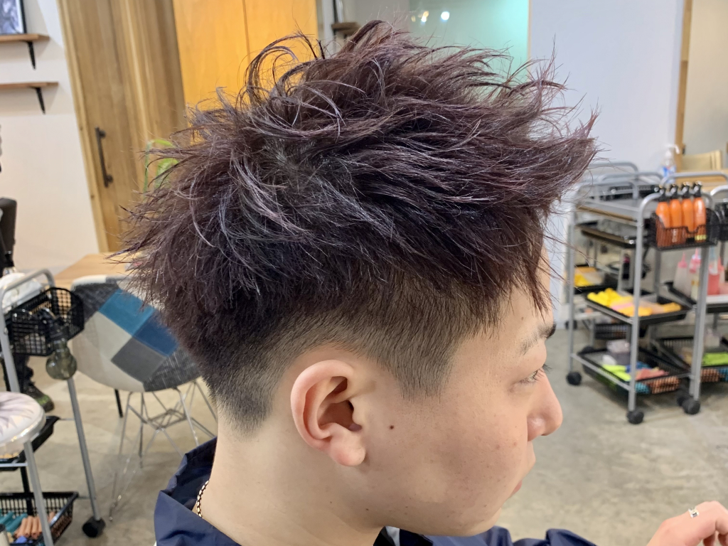 アメジストグレー×フェードショート